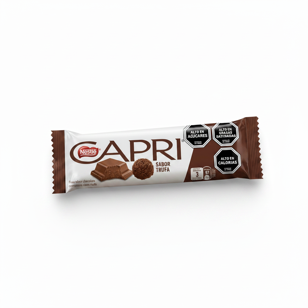 chocolate de leche en barra de  nestle Capri-trufa-presentacion-mini