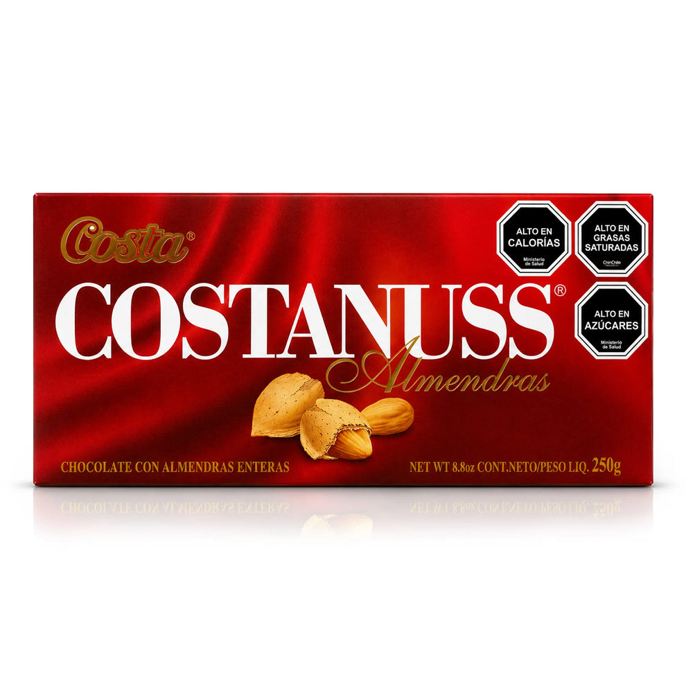 Chocolate con almendras marca costa chile 250 gramos chocolate tipico chileno en usa