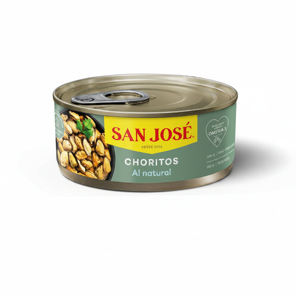 Choritos al natural marca san jose enlatado chileno de 190 gramos comprar en estados unidos 