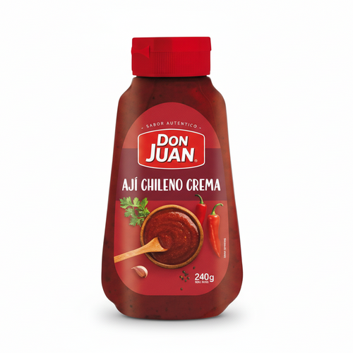 ajíichileno en crema presentación de botella sabor medio picante