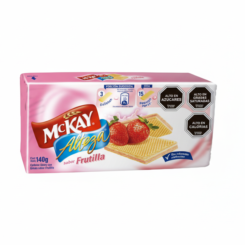 Galleta alteza mckay fresa tradicional chilena obleas crujientes con sabor a frutilla