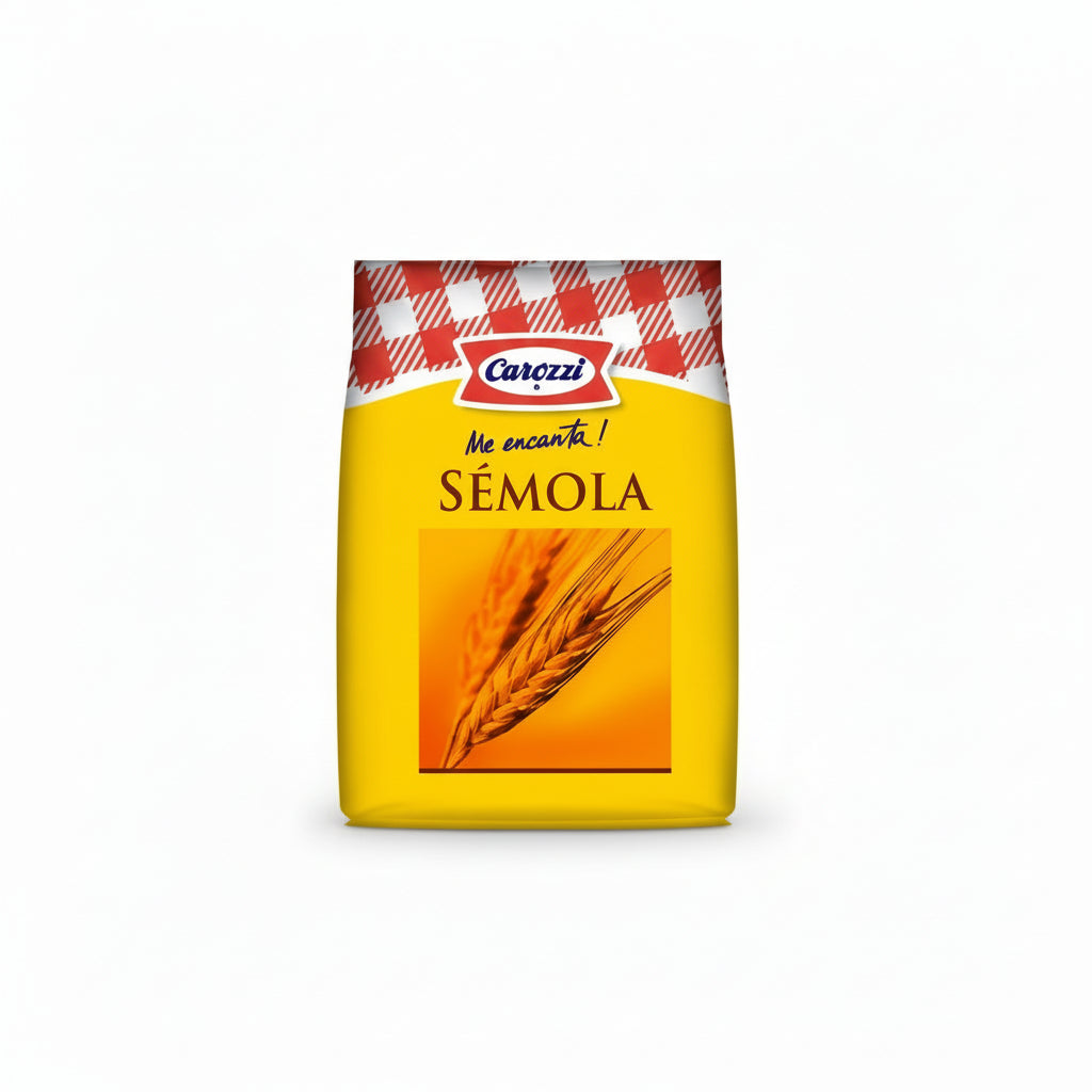 Sémola de 500 gramos para recetas de pizzas, masas, pastelería marca Carozzi Chile Latinoamérica.