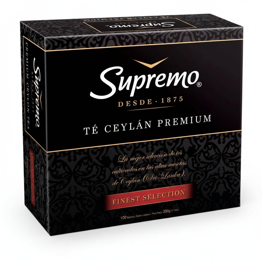 Te de canela de ceylan marca supremo originario de chile presentacion 100 bolsas