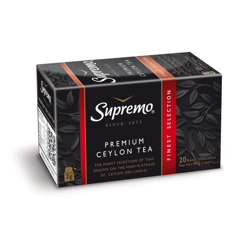 Te de canela de ceylan marca supremo originario de chile presentacion 20 bolsas