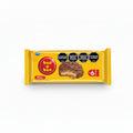 alfajor marca bon o bon relleno de crema de maní con cobertura de chocolate con leche presentación de 240 gramos