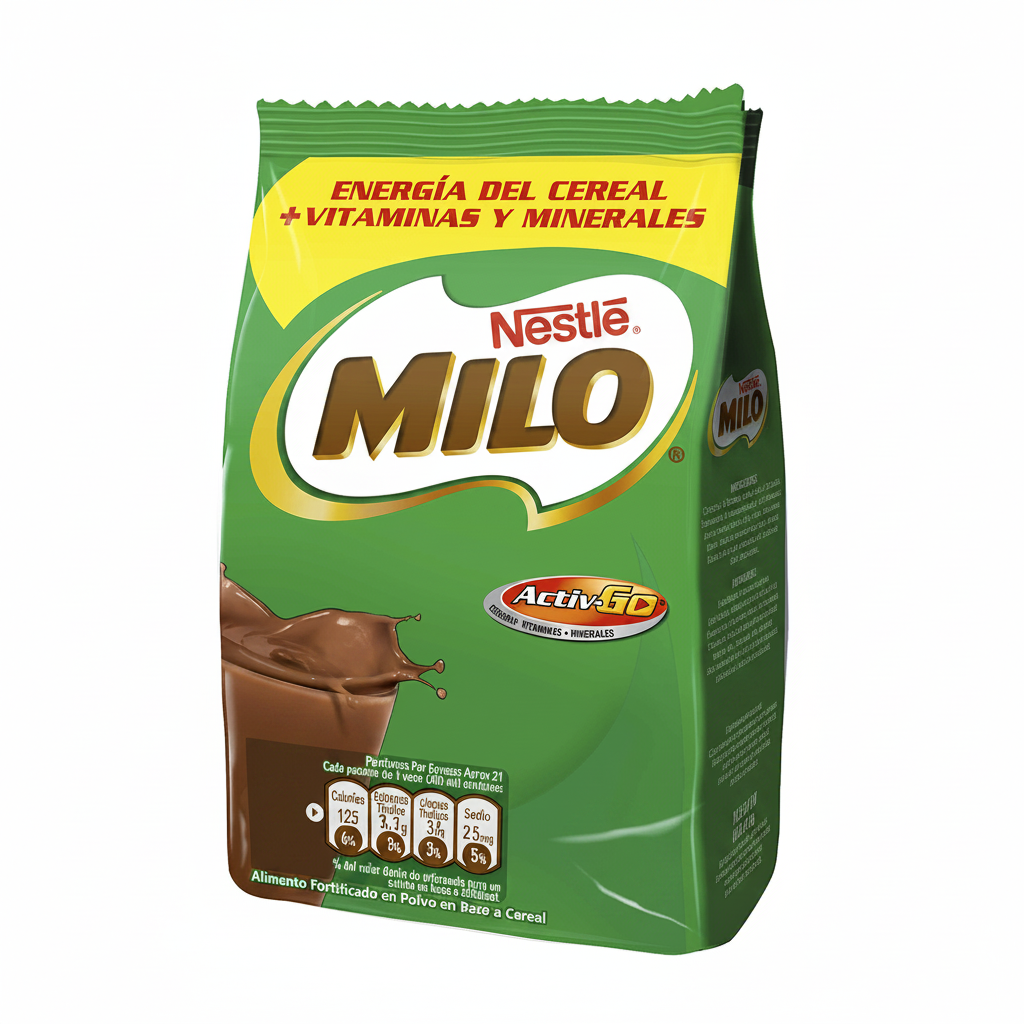 milo bebida de chocolate en polvo instantanea marca nestle
