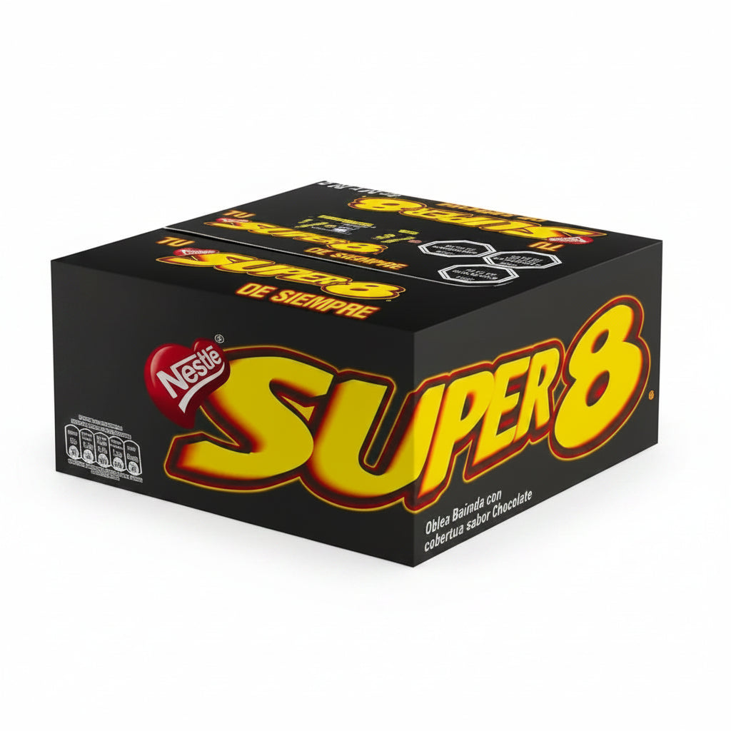 caja de 24 unidades de chocolate super 8 de nestle chile