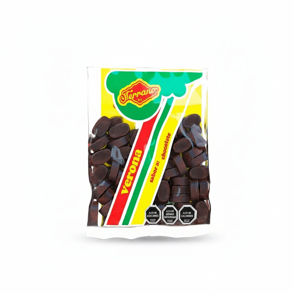 caramelo verona sabor chocolate marca terrano chile chileno