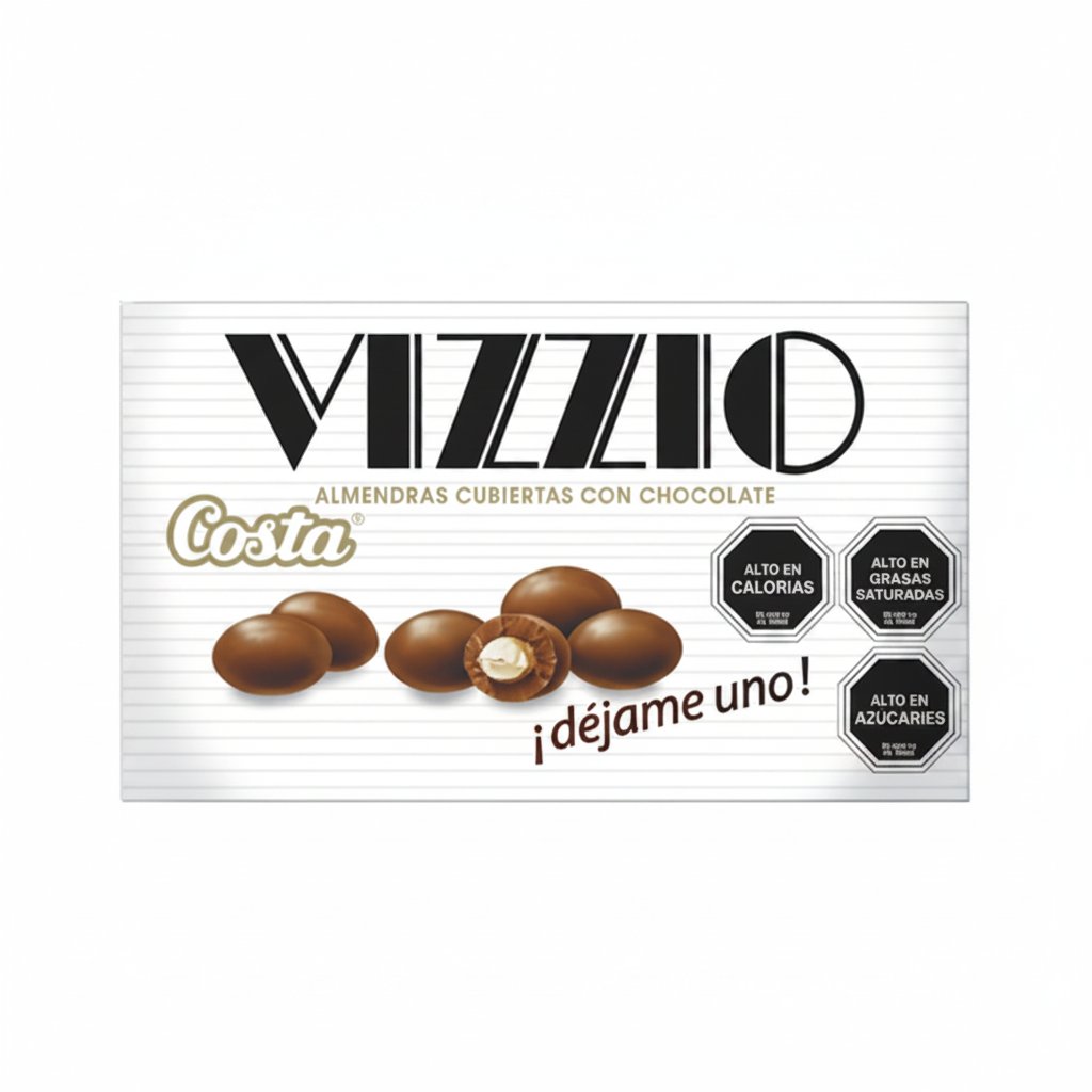Chocolates bombones Vizzio originarios de chile, almendras cubiertas y bañadas en chocolate. chocolate y crujiente