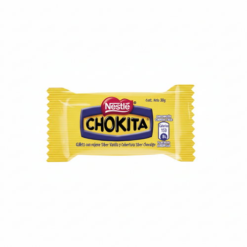chocolate chokita de nestle chileno galleta  de arroz con dulce de leche y chocolate en presentación unidad