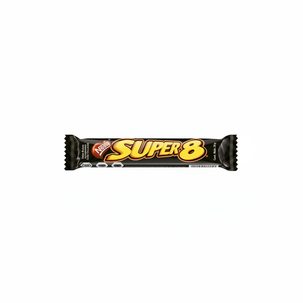 chocolate en barra super 8 marca nestle chile presentacion de 29 gramos