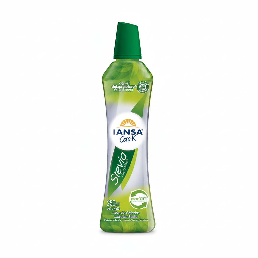 endulzante a base de stevia sin calorias de 250 ml originario de chile