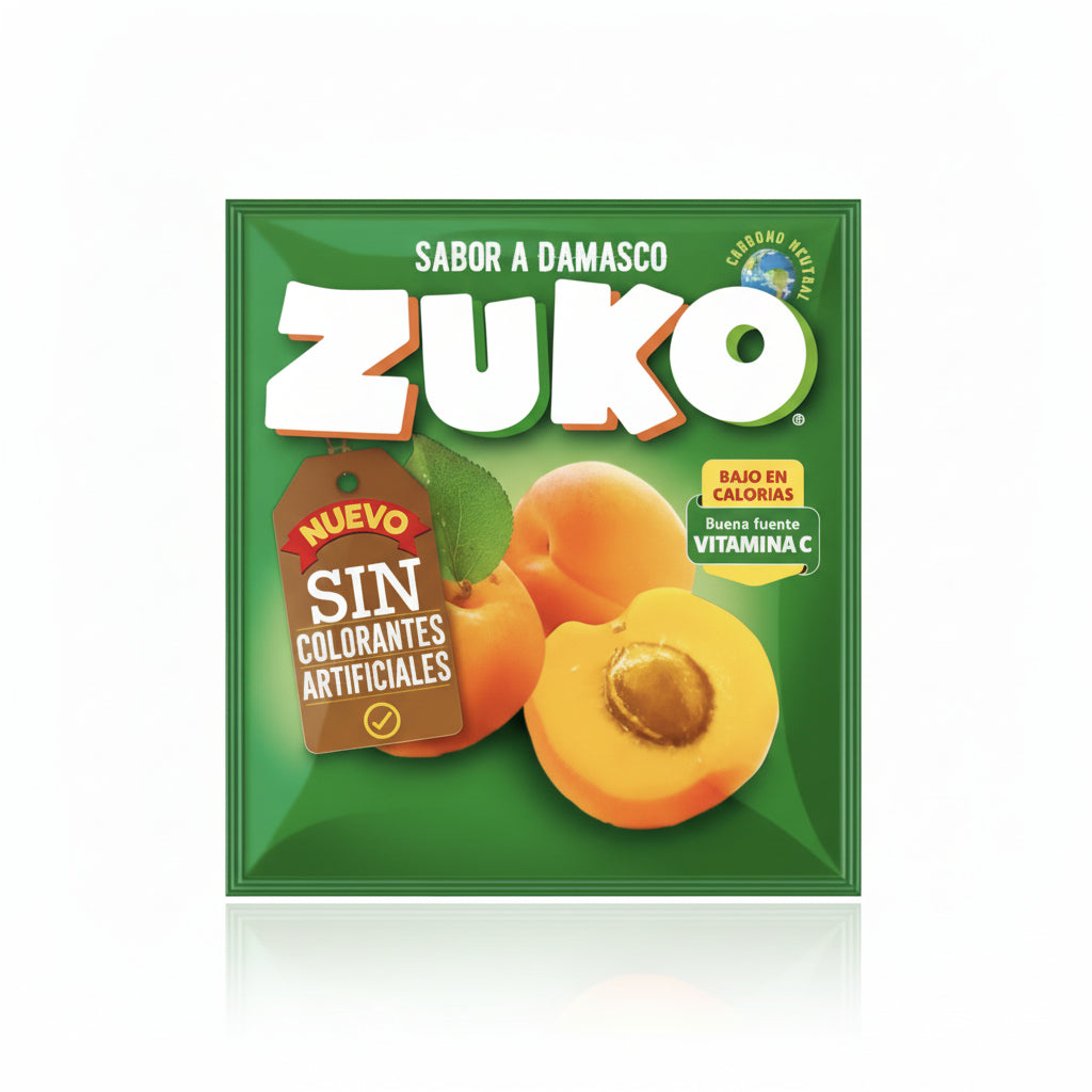 jugo en polvo zuko chileno sabor damasco