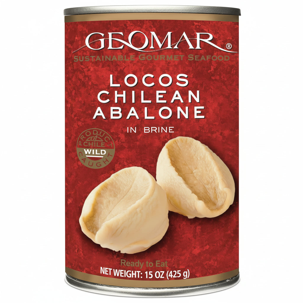 lata de locos chilenos marca geomar moluscos enlatados en presentacion de 425 gramos 