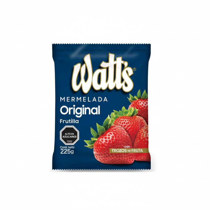mermelada watts sabor frutilla chilena