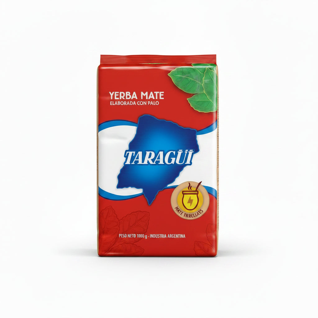 yerba mate marca taragui de 1 kilogramos elaborada con palo
